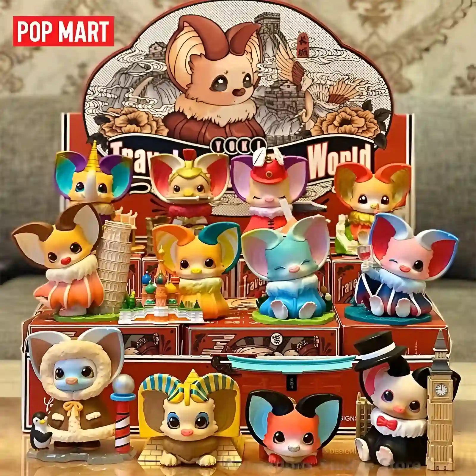 Pop Mart - Kawaii Yoki Travel Around The World Figure - Box Pop Mart - Kawaii Yoki Travel Around The World Figure - Box