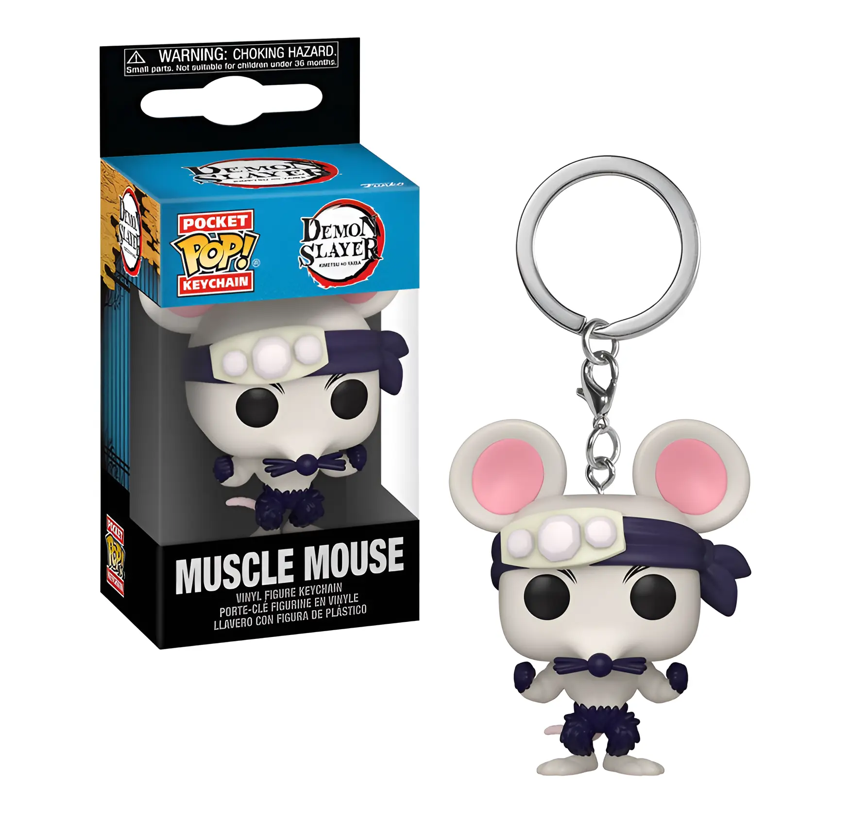 Demon Slayer - Porte-clés Souris Musclée - Pocket Pop Keychain - Figurine & Kawaii - 1