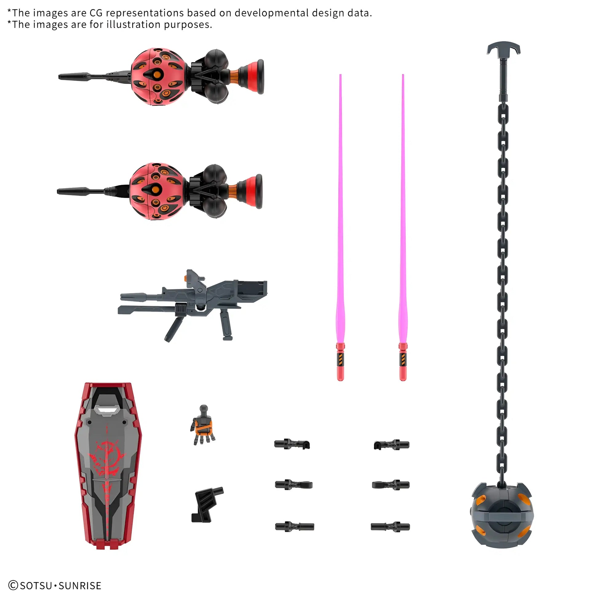 Gundam - Maquette Gunpla Red Gundam - GQuuuuuuX Series HG 1/144 - Figurine & Kawaii - 5