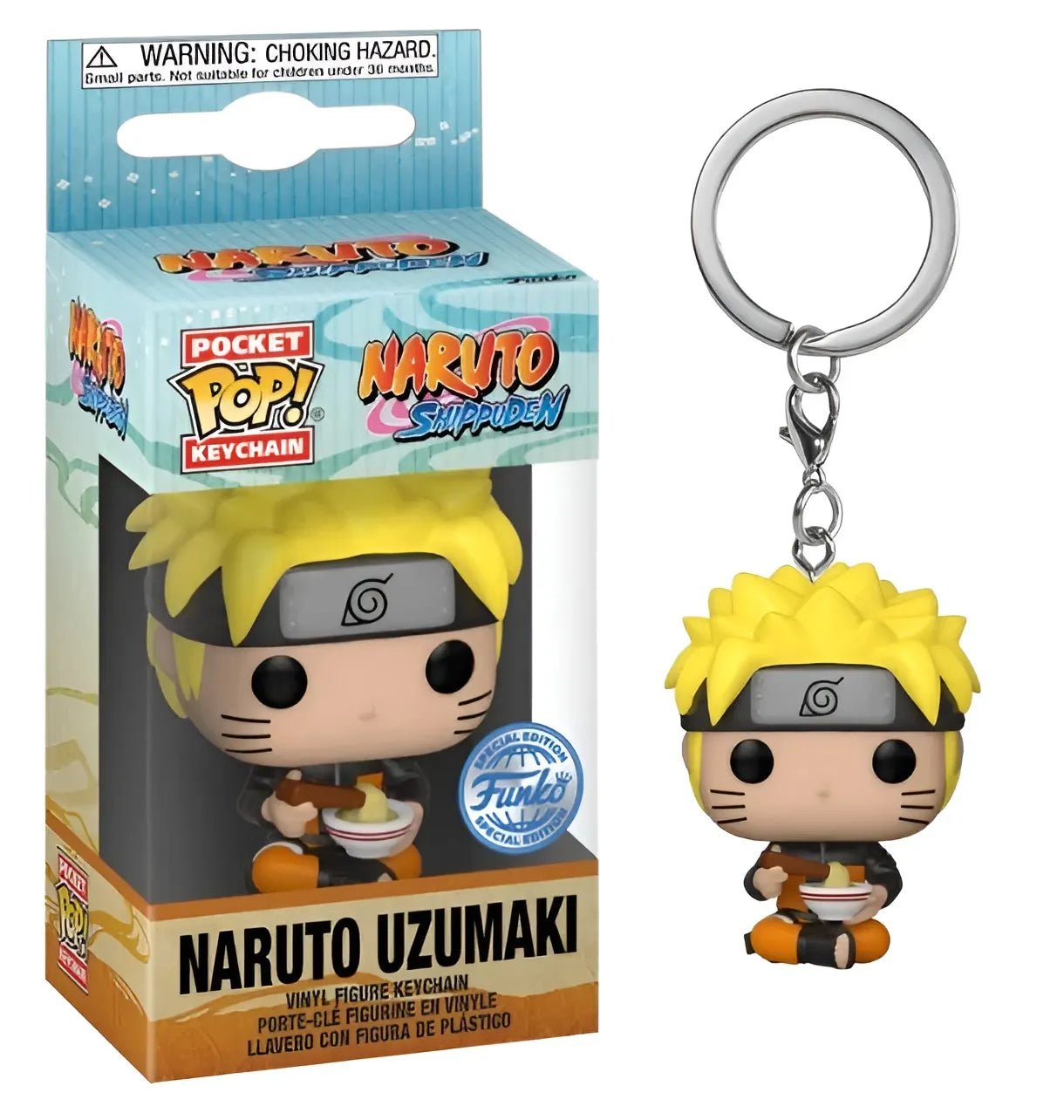 Naruto Shippuden - Porte-clés Uzumaki Naruto avec ses nouilles - Pocket Pop Keychain - Figurine & Kawaii - 1