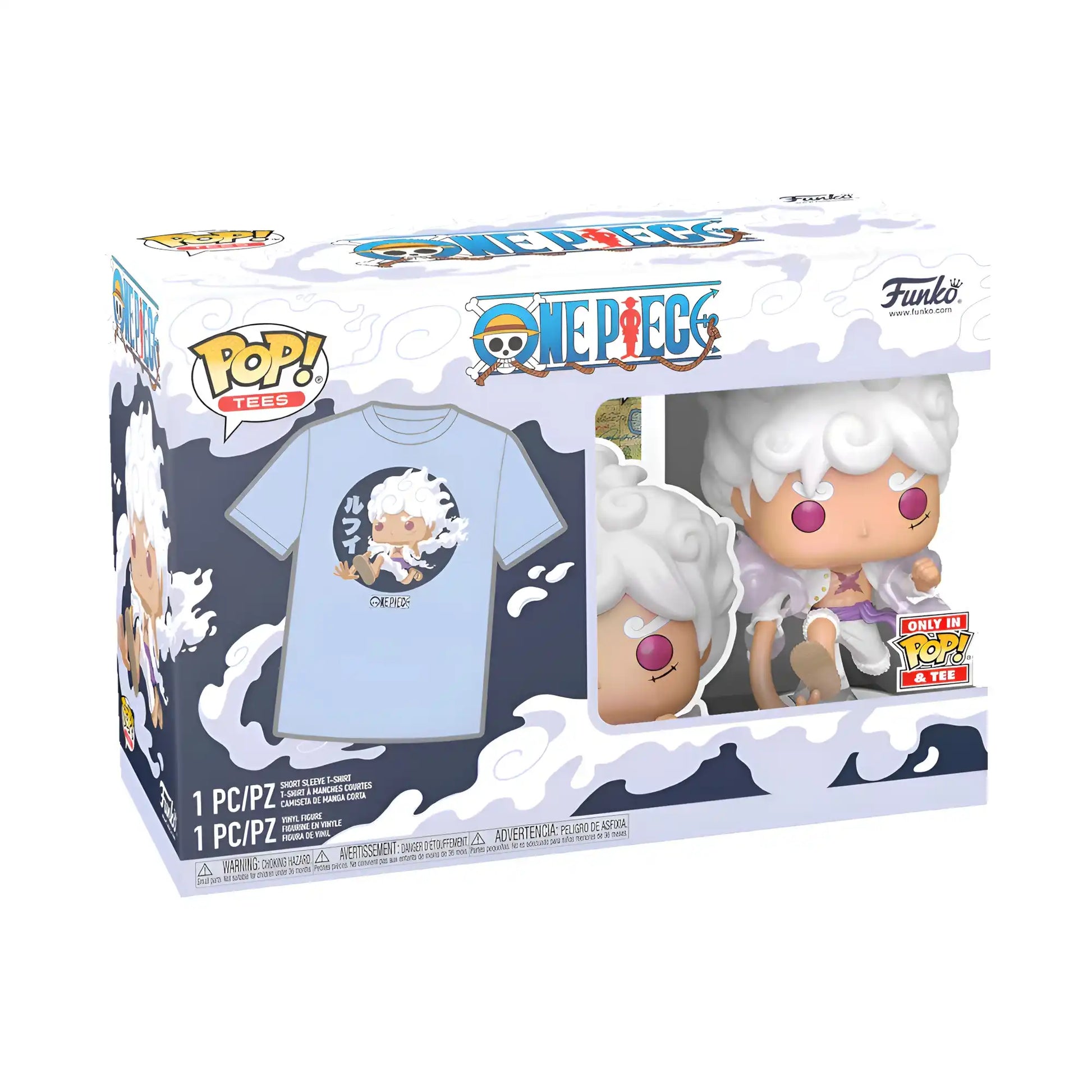 One Piece - Monkey D. Luffy Gear 5 - T-Shirt + Funko Pop No. 1607 Pack