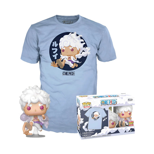 One Piece - Monkey D. Luffy Gear5 - Pack T-Shirt + Funko Pop N° 1607 - Figurine & Kawaii - 1