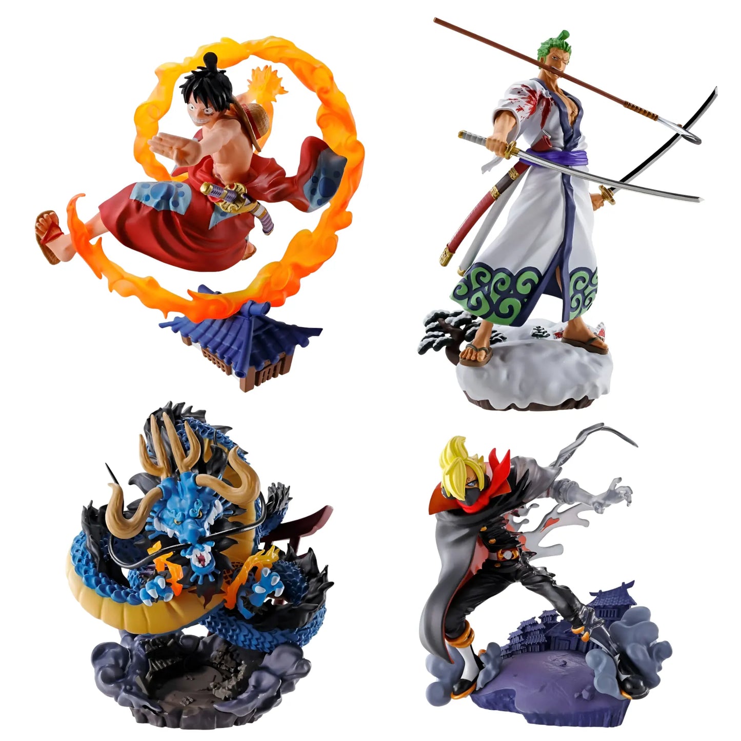 One Piece - Petitrama x4 Figurines - Re Birth Wano Kuni Vol.1 - Figurine & Kawaii - 1