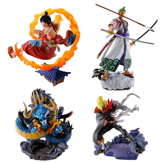 One Piece - Petitrama x4 Figurines - Re Birth Wano Kuni Vol.1 - Figurine & Kawaii - 1