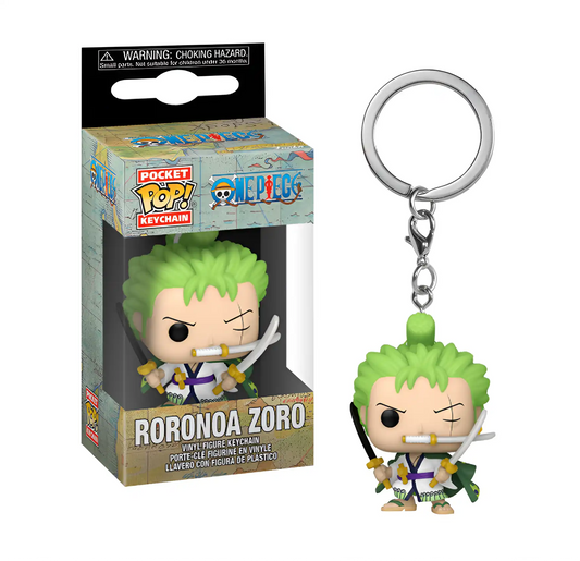 One Piece - Porte-clés Roronoa Zoro - Pocket Pop Keychain - Figurine & Kawaii - 1