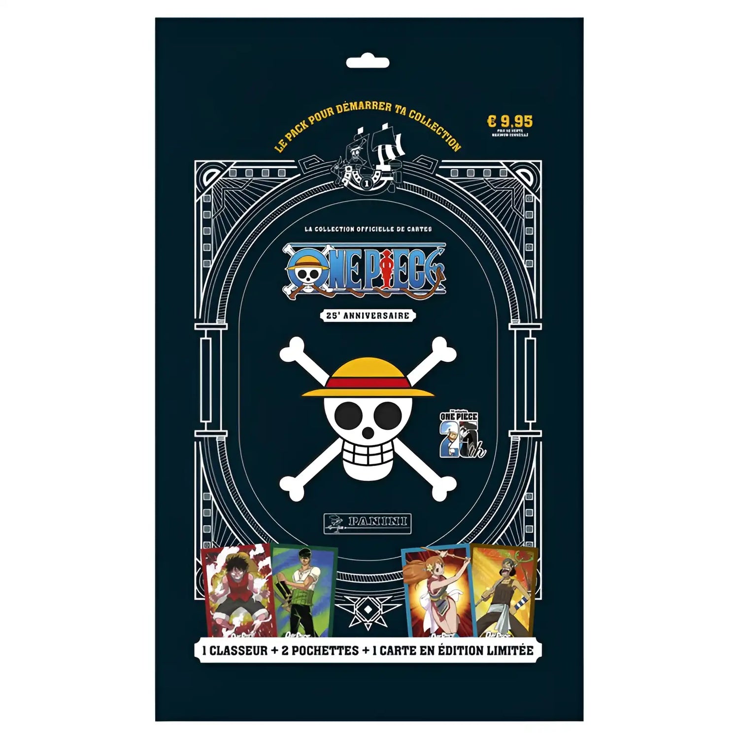 One Piece - Pack De Démarrage De Cartes A Collectionner - 1 Classeur + 2 Pochettes + 1 Carte En Edition Limitée - 25ème Anniversaire - Figurine & Kawaii - 1