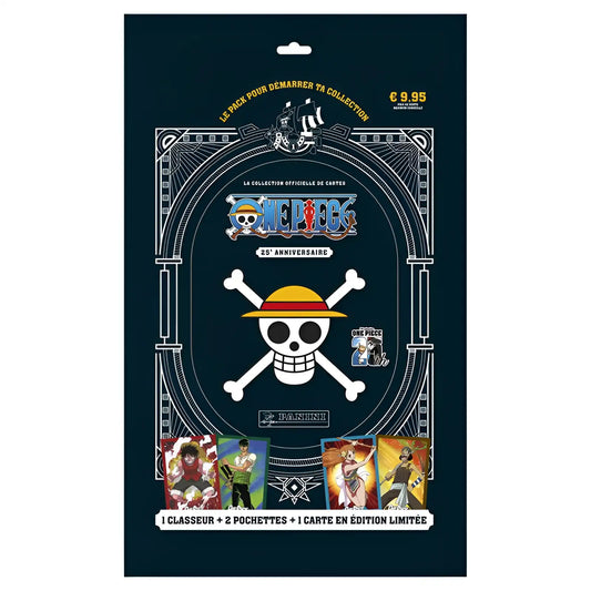 One Piece - Pack De Démarrage De Cartes A Collectionner - 1 Classeur + 2 Pochettes + 1 Carte En Edition Limitée - 25ème Anniversaire - Figurine & Kawaii - 1