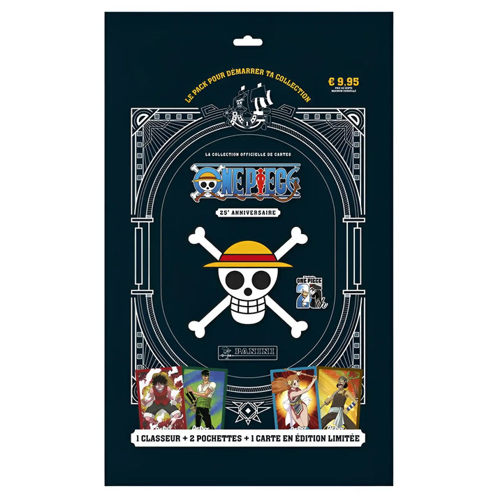 One Piece Trading Card Starter Pack - 1 Binder + 2 Sleeves + 1 Limited Edition Card - 25th Anniversary - Figure & Kawaii - 1