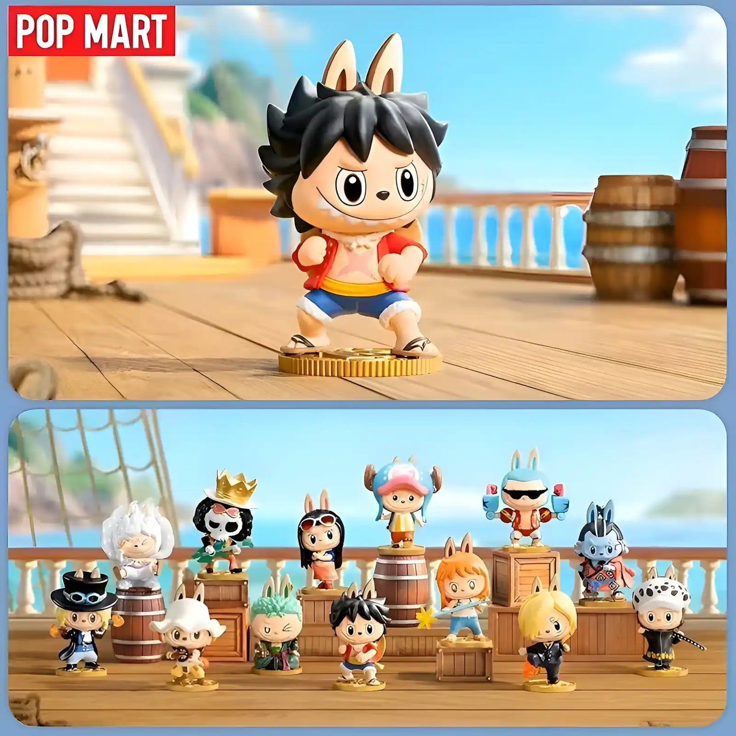 One Piece x Pop Mart - Figurine Kawaii Labubu The Monsters - Boîte Mystère - Figurine & Kawaii - 1