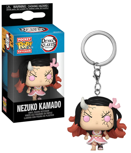 Demon Slayer - Porte-clés Nezuko Kamado Forme Démoniaque - Pocket Pop Keychain - Figurine & Kawaii