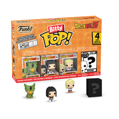 Dragon Ball Z - Pack de 4 Mini Figurines (Dont 1 Mystère) - Bitty Pop - Figurine & Kawaii - 4